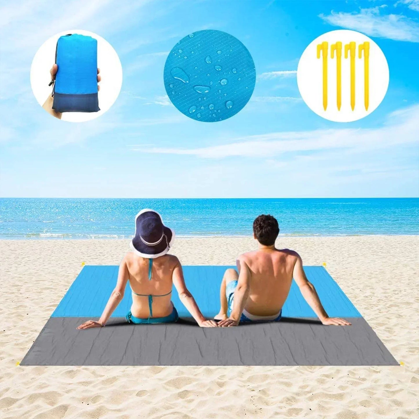 Waterproof Sandproof Beach Blanket – Lightweight & Portable