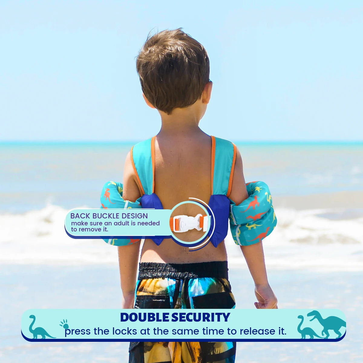 SphereGoods Kids' Float Vest with Arm Sleeves – Safe & Fun Swimming Aid
