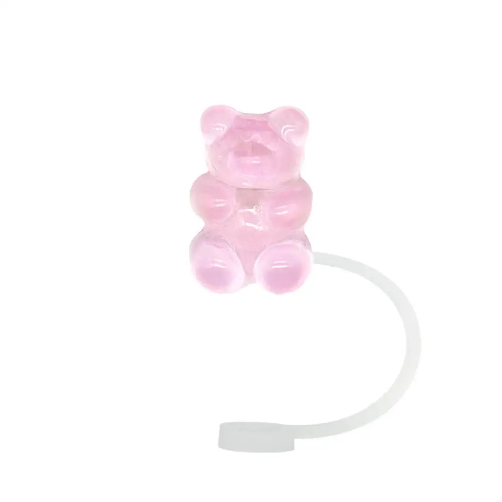 1PC Bear Straw Tip Cover – 10mm Dust-Proof Silicone Topper for 30/40oz Tumblers