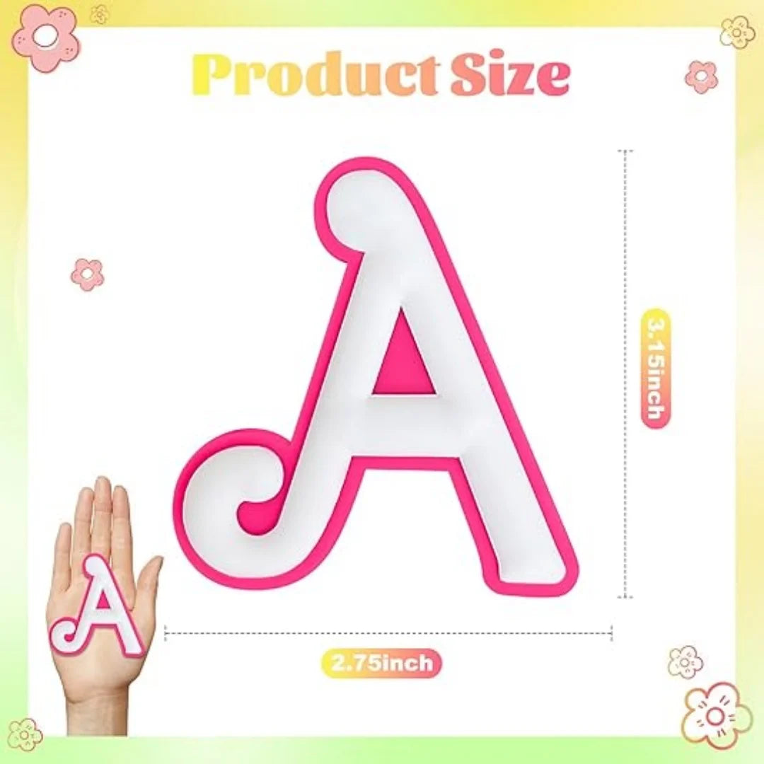 2PCS Alphabet Charms – 3D Letter Accessories for Personalizing Beach Bags