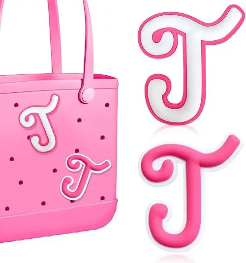 2PCS Alphabet Charms – 3D Letter Accessories for Personalizing Beach Bags