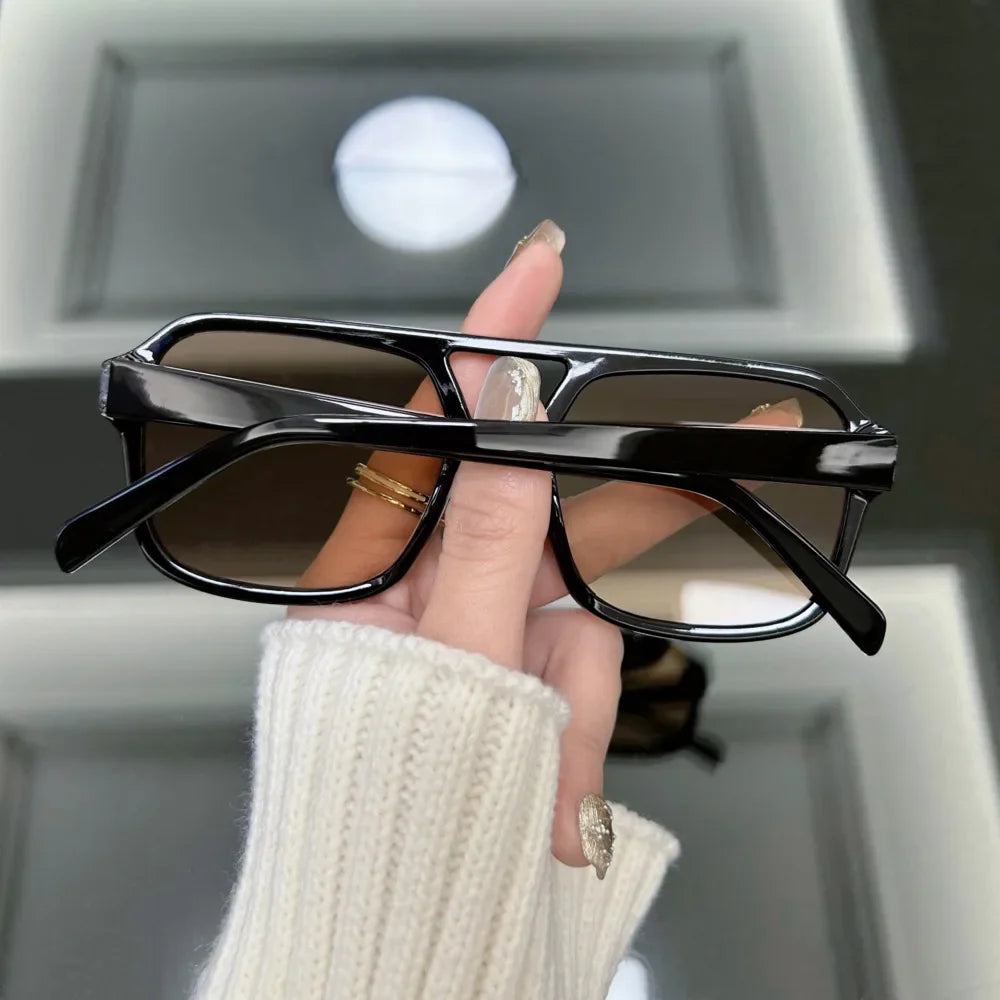 Vintage Square Sunglasses for Women – Retro Leopard Designer Shades