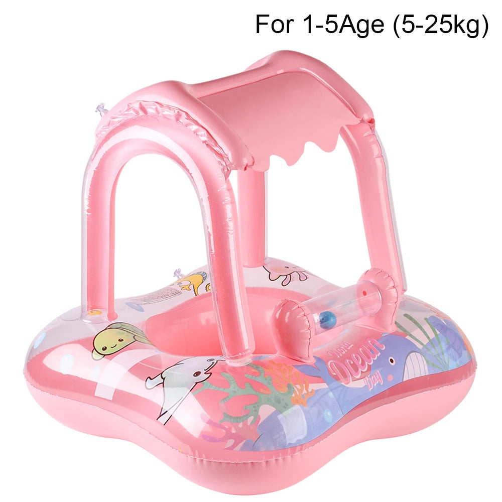 SphereGoods 1pc Baby Pool Float with Canopy – Safe & Fun Water Play