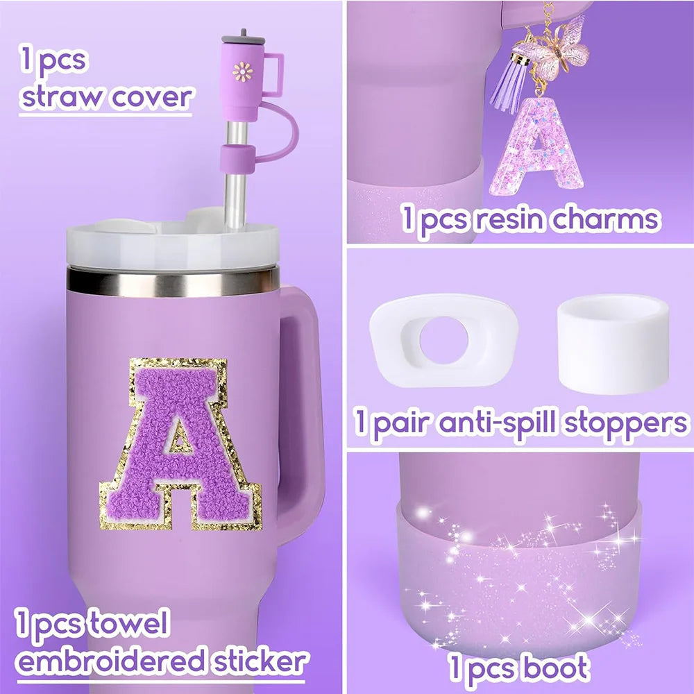 6PCS Tumbler Accessories Set – For 40oz Stanley Cup, Straw Topper, Boot & Stopper