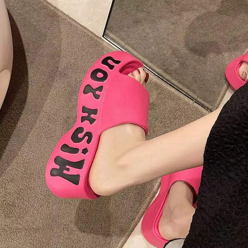 Women’s Thick Platform Cloud Slippers – Soft & Non-Slip