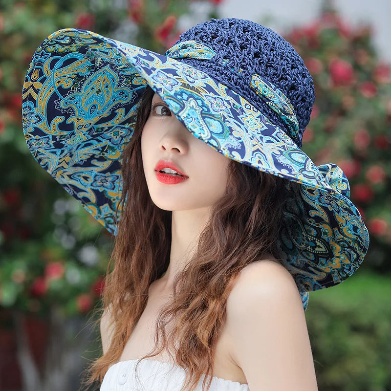 SphereGoods Floral Wide Brim Hat