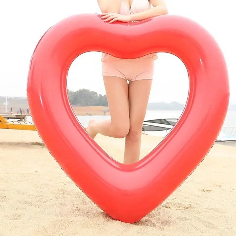 SphereGoods 90'' Sweet Heart Inflatable Swim Ring