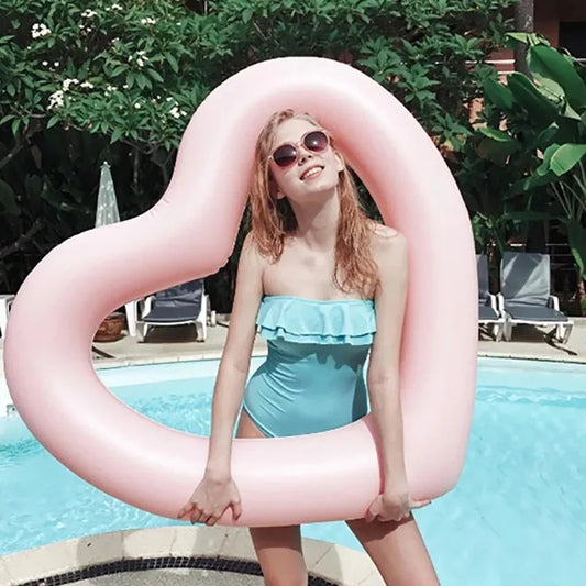 SphereGoods 90'' Sweet Heart Inflatable Swim Ring