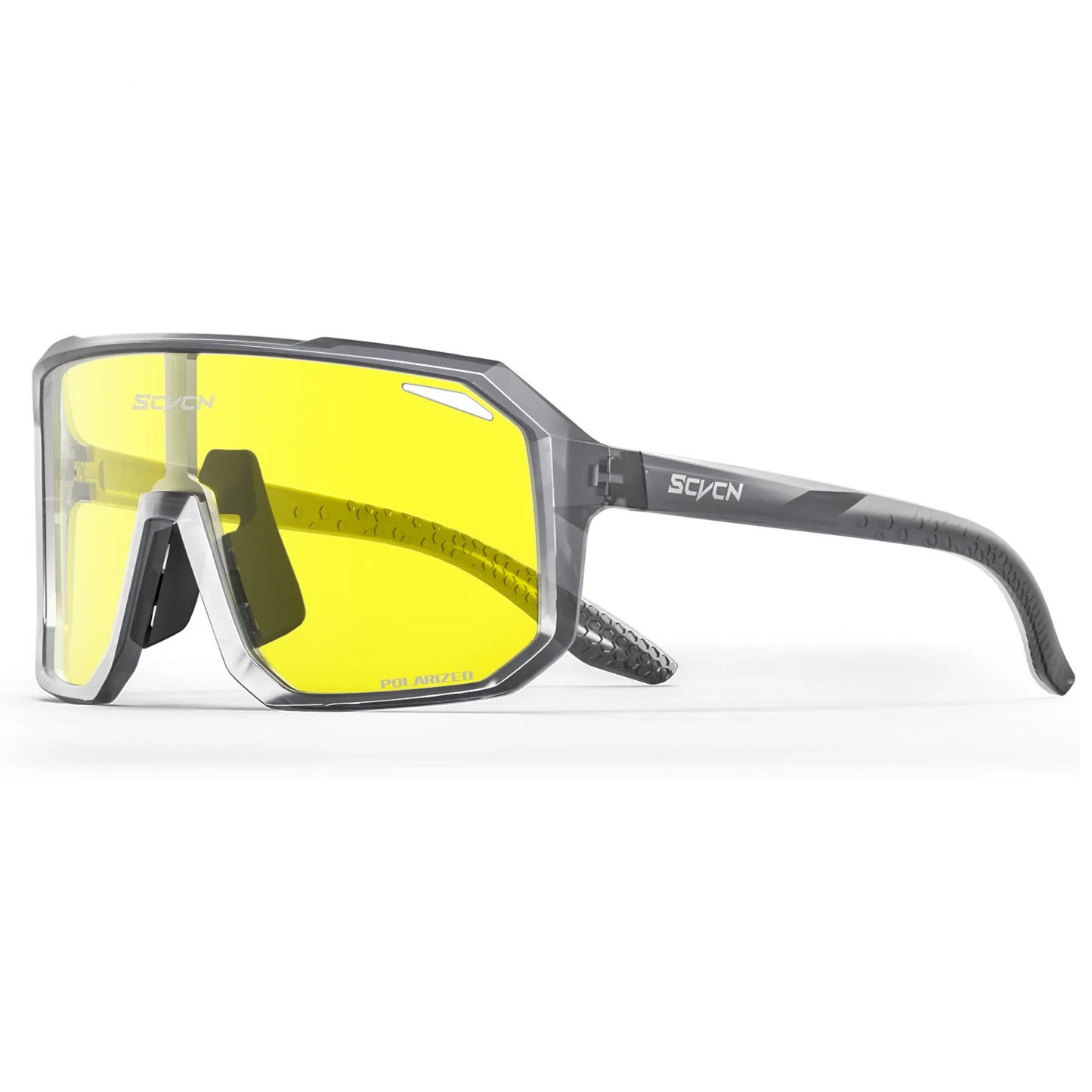 SCVCN Yellow Polarized Cycling Sunglasses – UV400 Sports Eyewear for Men & Women