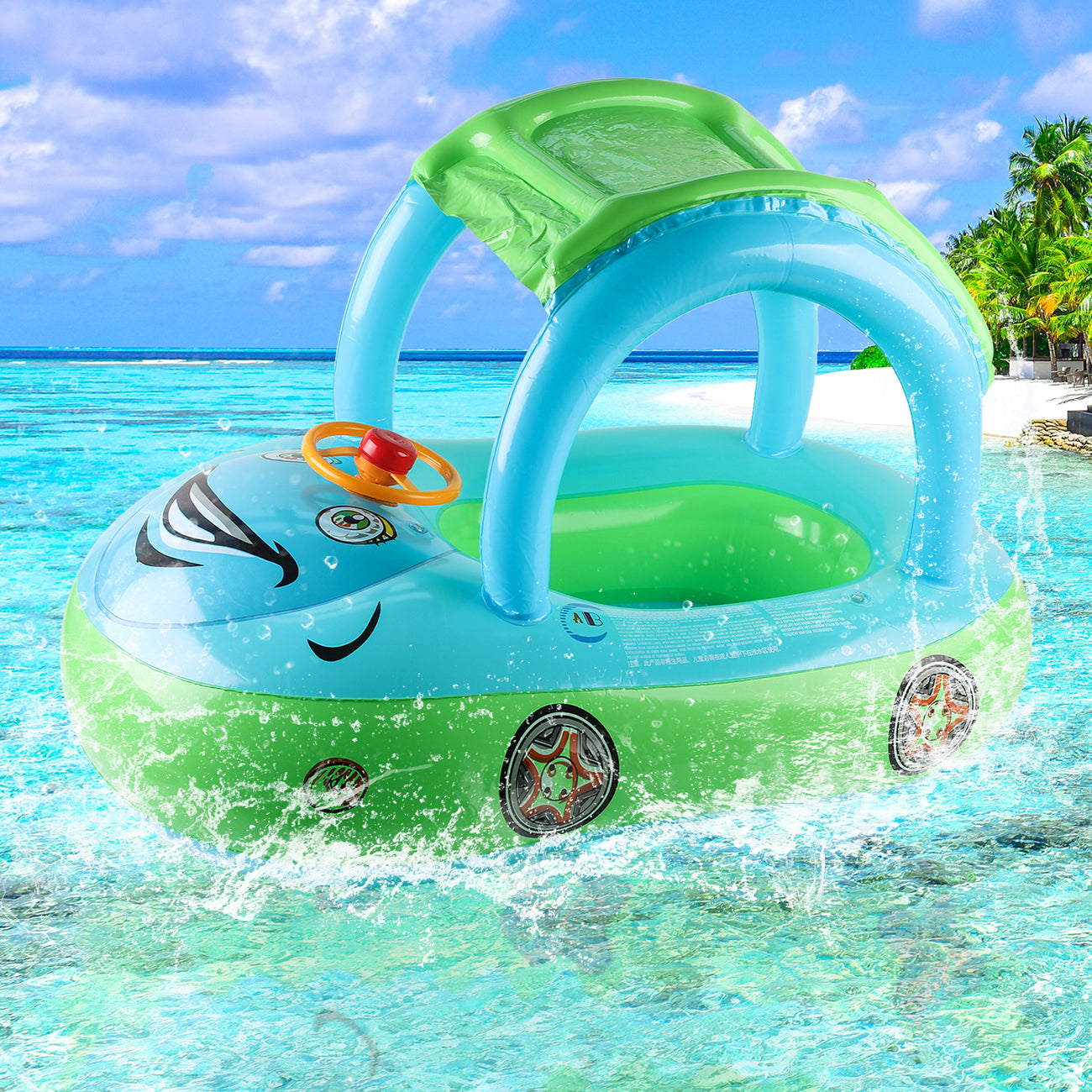 Car-Shaped Toddler Pool Float – Fun Swim Floatie for Kids