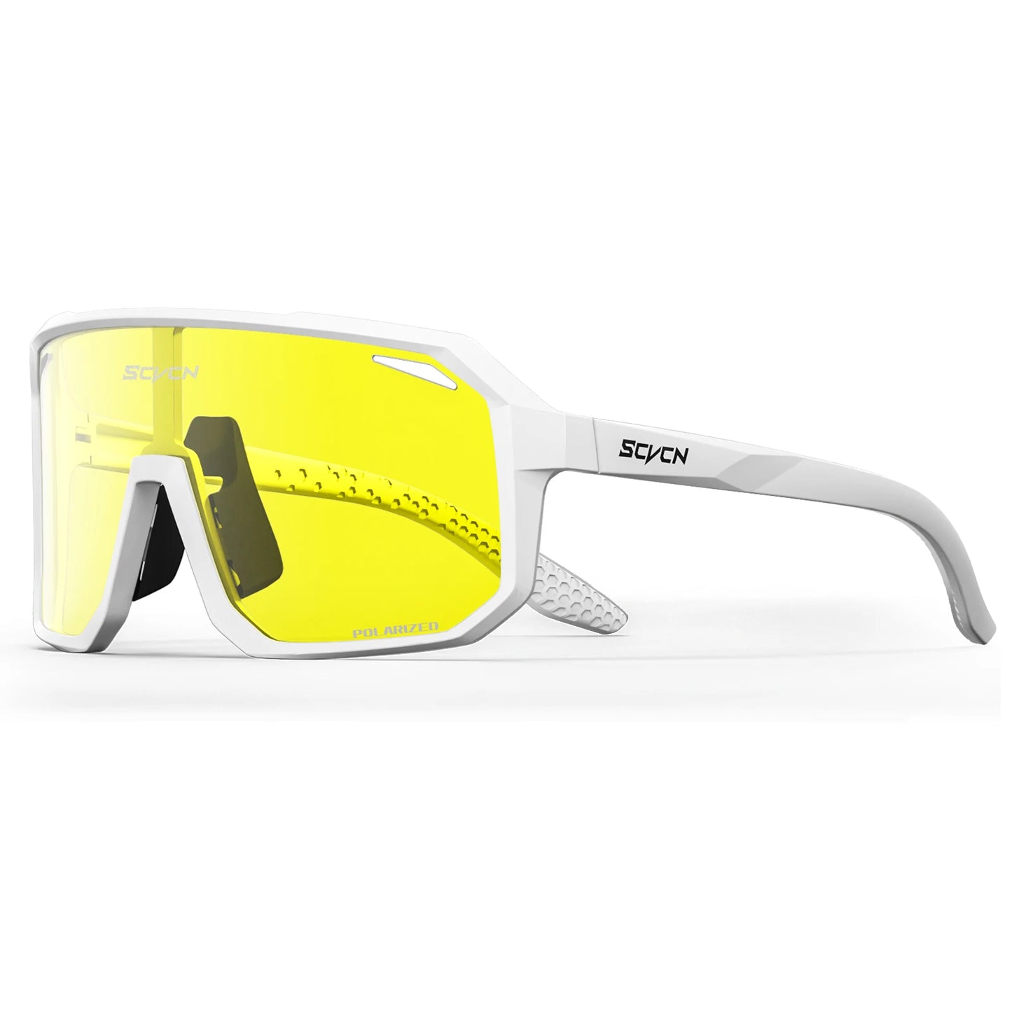 SCVCN Yellow Polarized Cycling Sunglasses – UV400 Sports Eyewear for Men & Women
