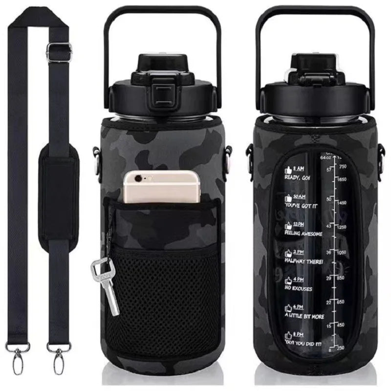 2L Water Bottle Sleeve – Insulated Case with Strap for Outdoor & Sports Use