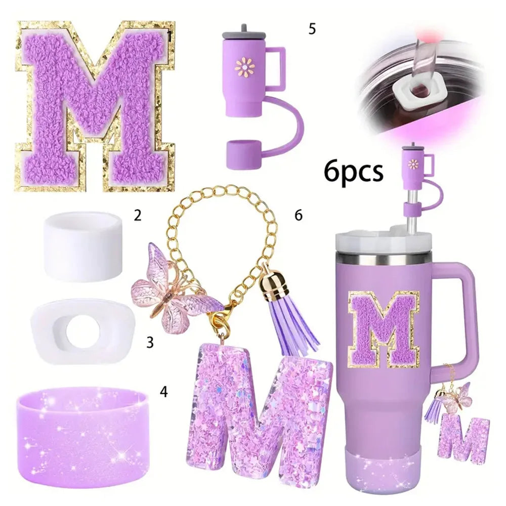 6PCS Tumbler Accessories Set – For 40oz Stanley Cup, Straw Topper, Boot & Stopper