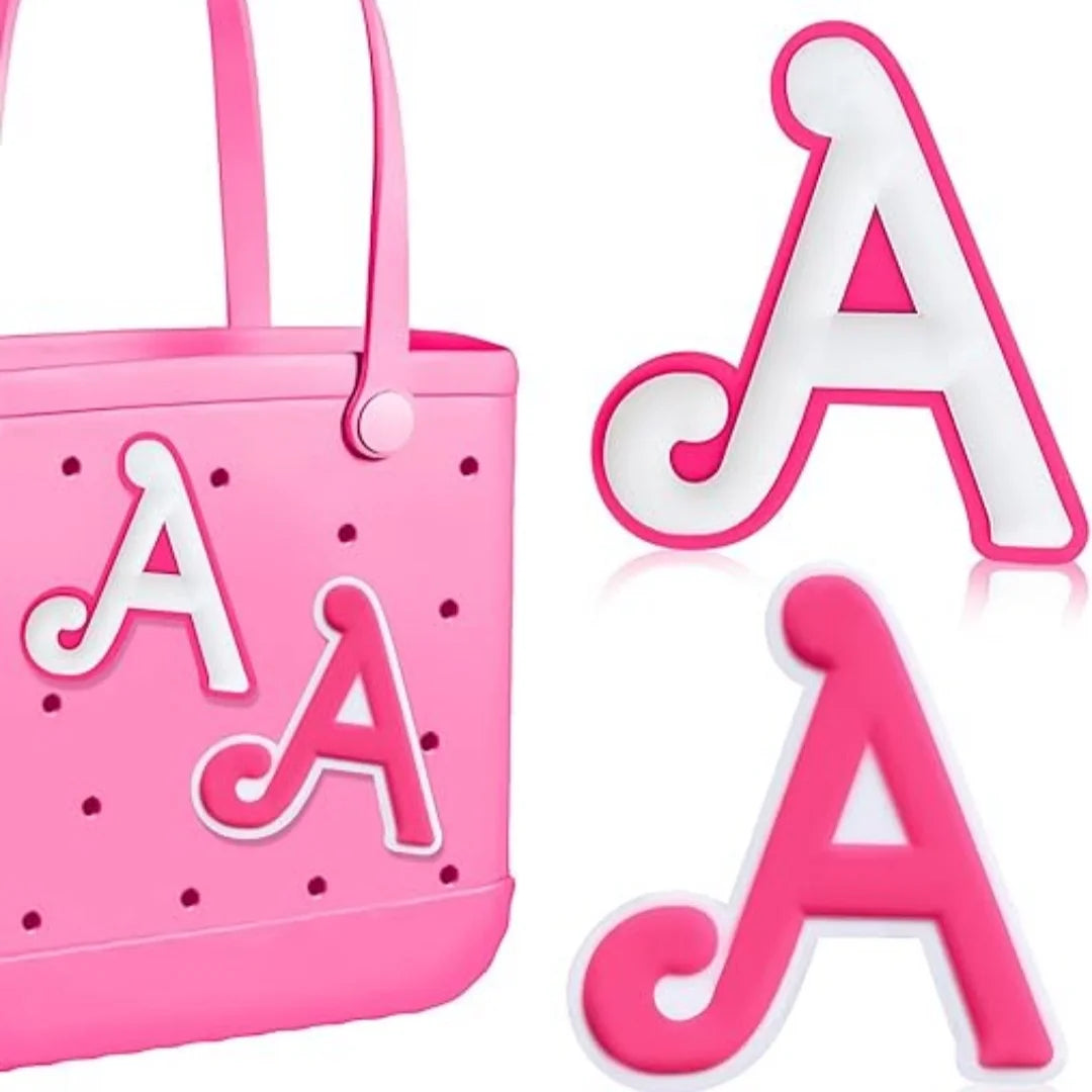2PCS Alphabet Charms – 3D Letter Accessories for Personalizing Beach Bags