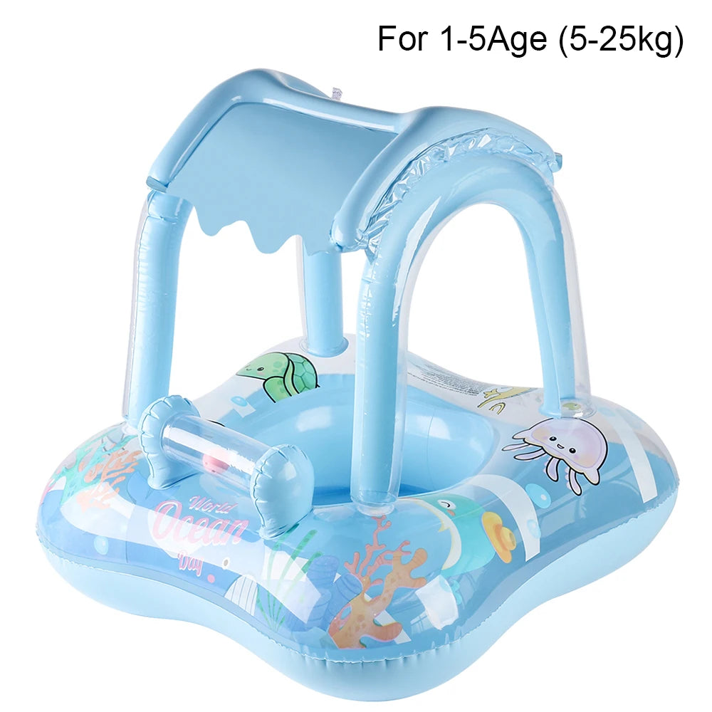 SphereGoods 1pc Baby Pool Float with Canopy – Safe & Fun Water Play