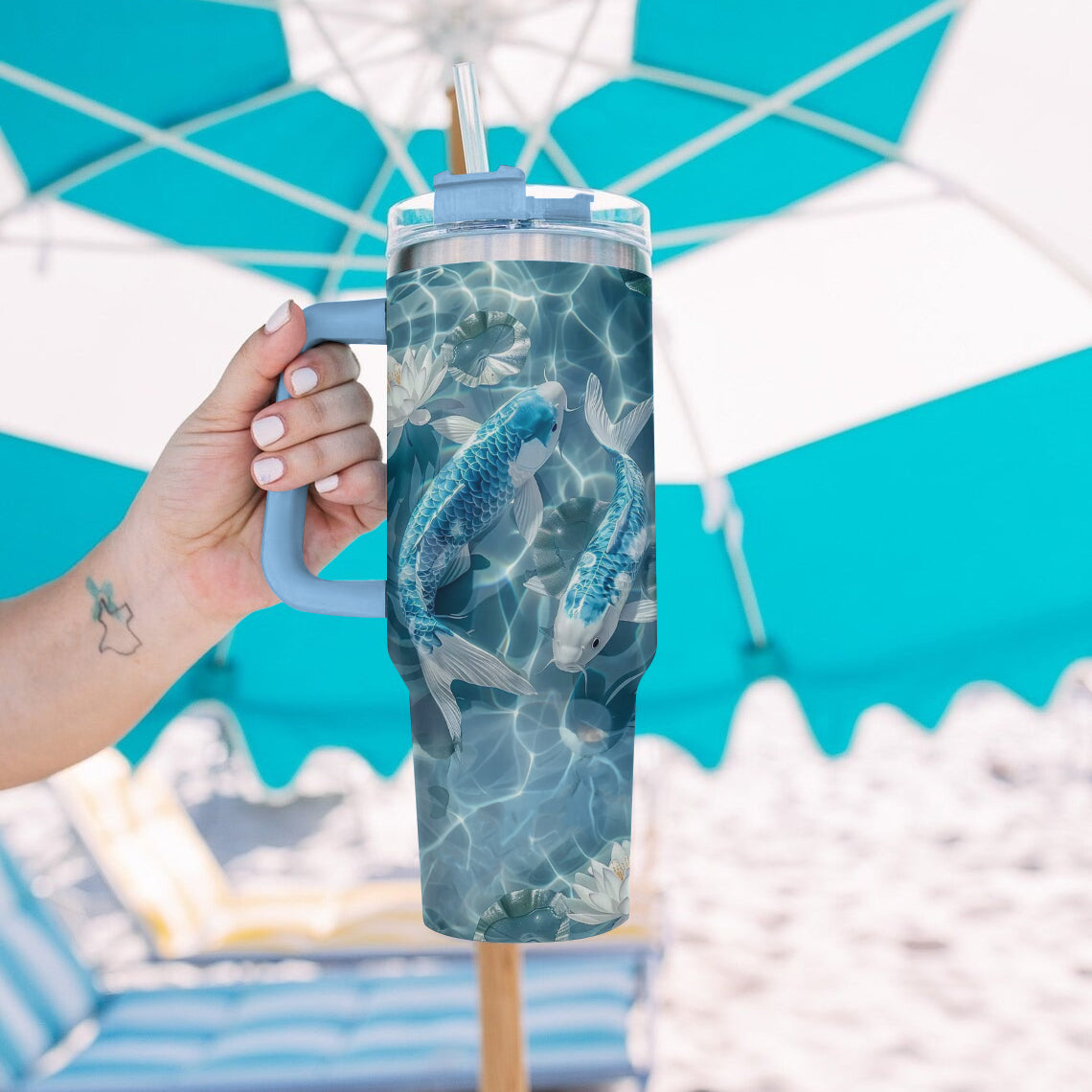 Spheregoods Tumbler Serenity Koi