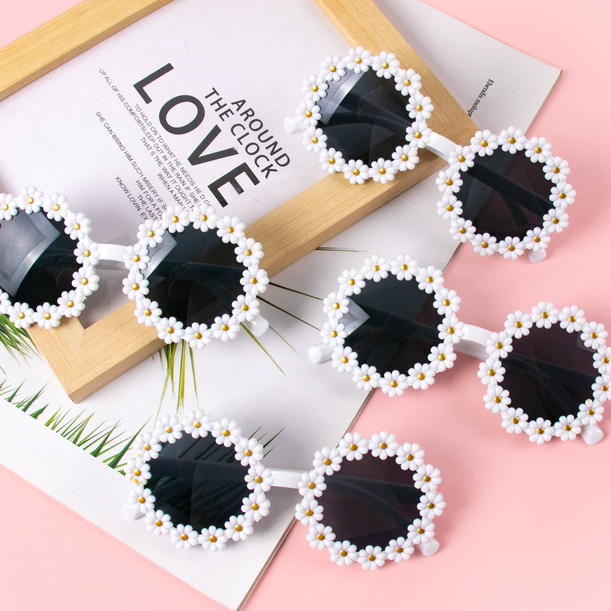 Spheregoods 5PCS Daisy Flower Sunglasses β Fun Party Photo Props