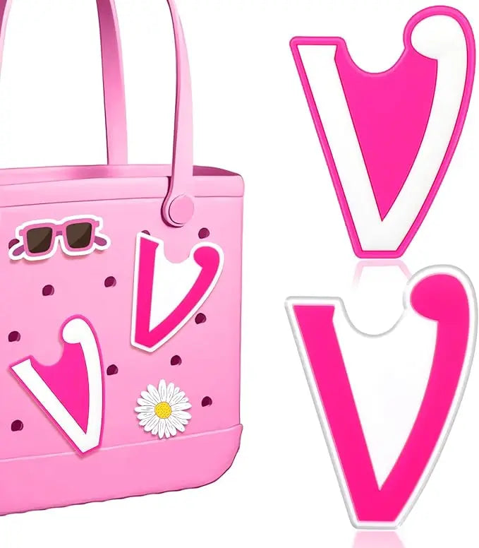 2PCS Alphabet Charms – 3D Letter Accessories for Personalizing Beach Bags