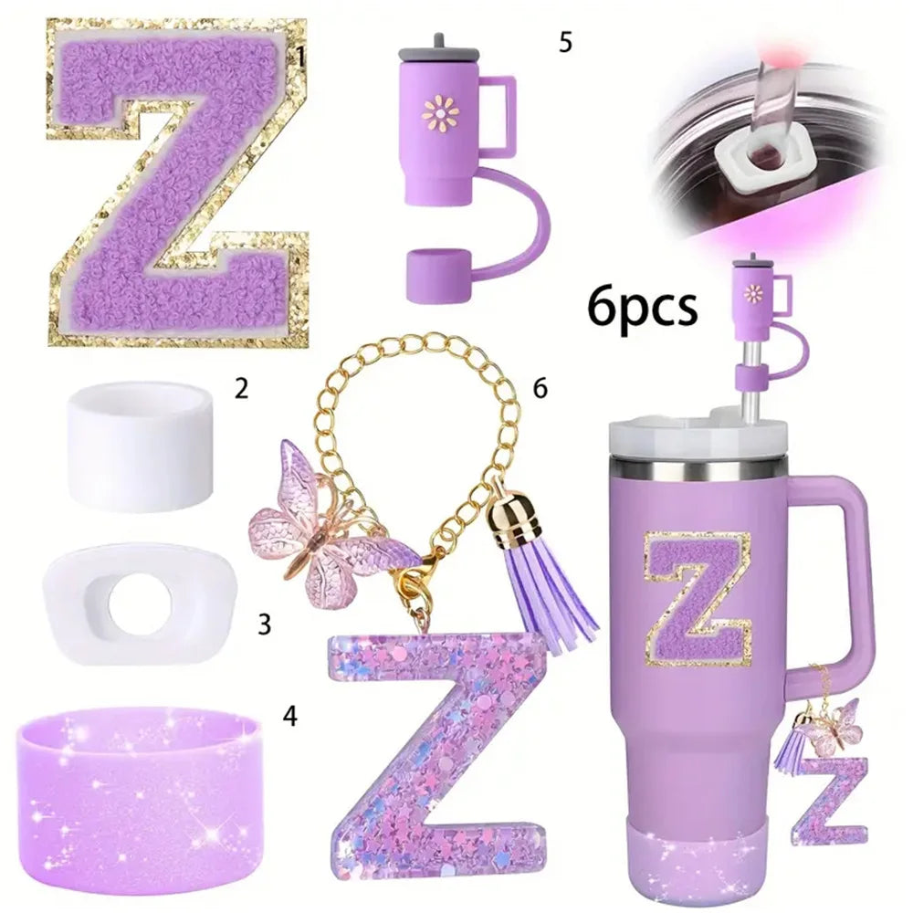 6PCS Tumbler Accessories Set – For 40oz Stanley Cup, Straw Topper, Boot & Stopper