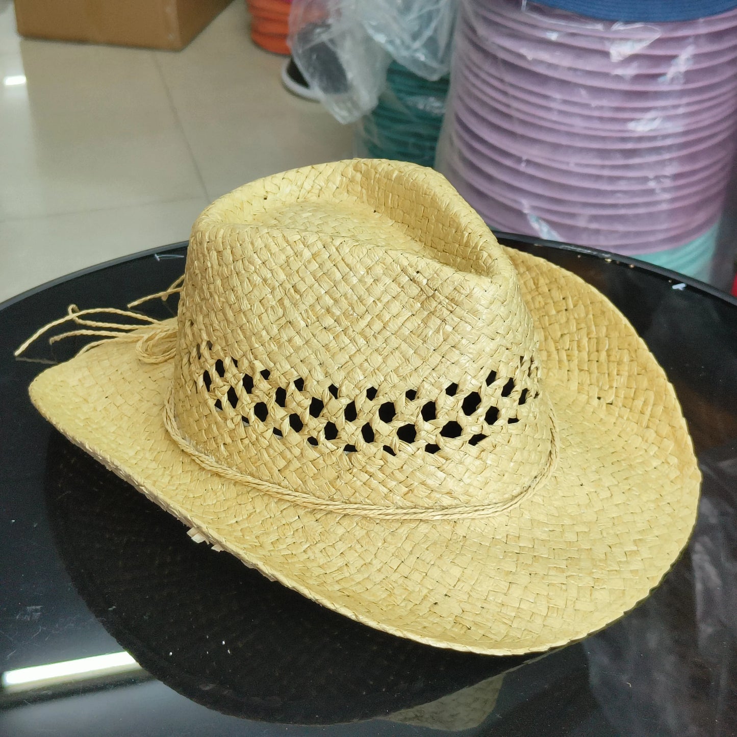 SphereGoods Natural Cowboy Hat