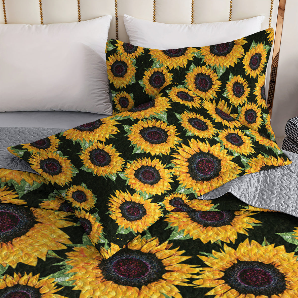 Spheregoods Quilt 3-Piece Set Sunflower