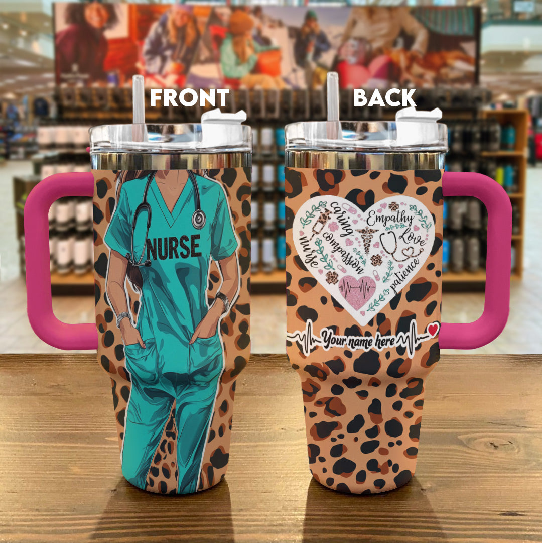 Spheregoods Personalized Tumbler Heart n Nurse