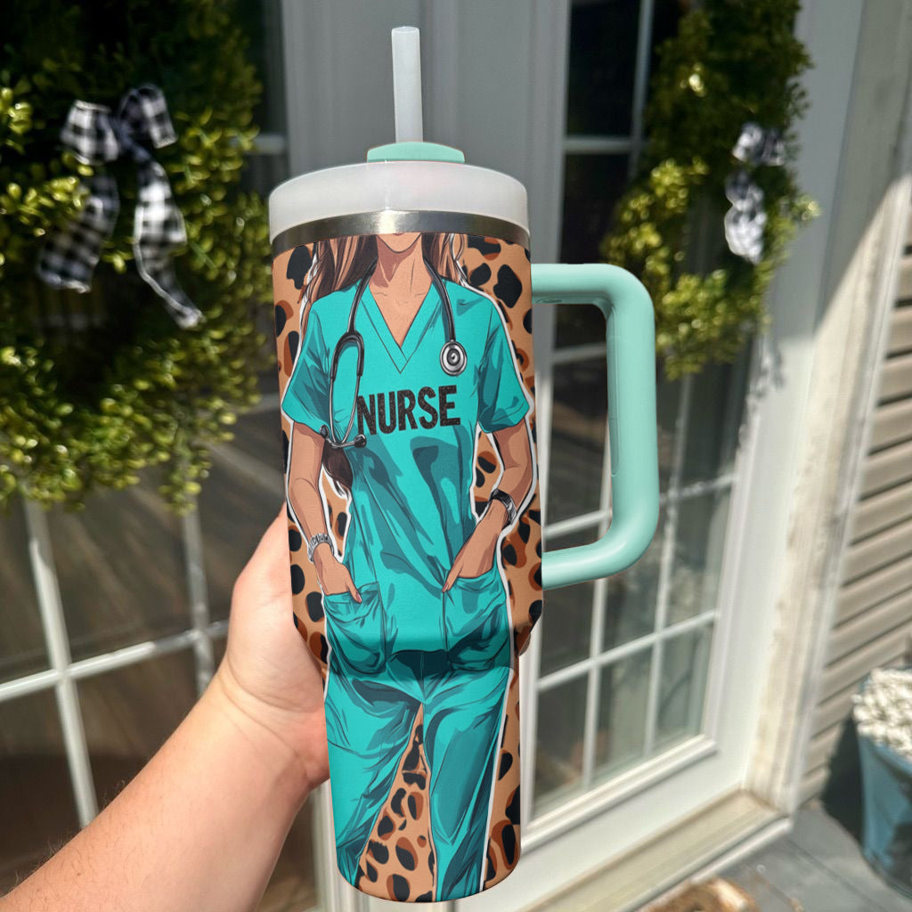 Spheregoods Personalized Tumbler Heart n Nurse