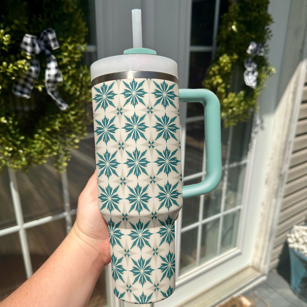 Spheregoods Tumbler Teal Blossom