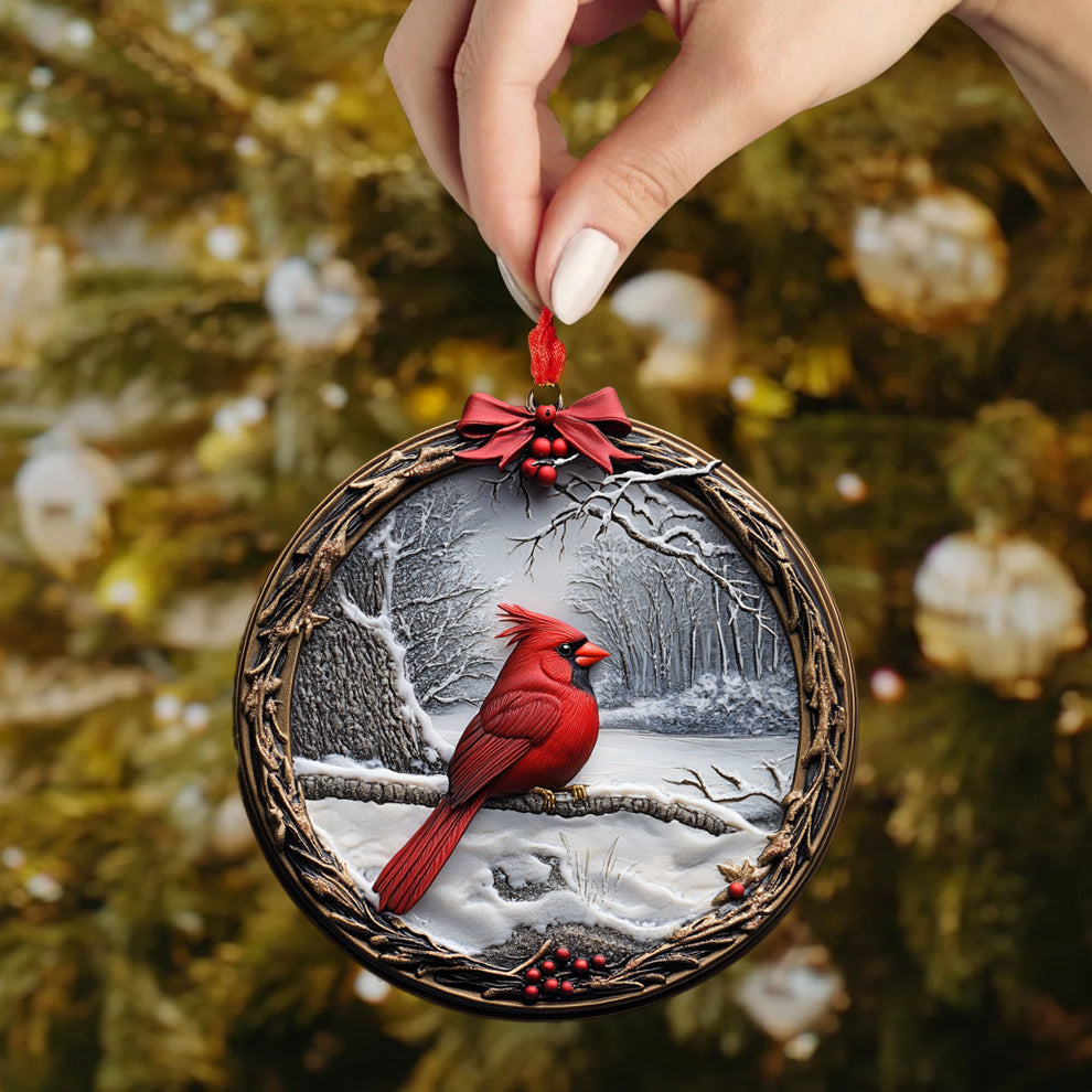 Spheregoods 2D Acrylic Ornament Cardinal Wonderland
