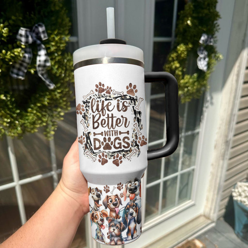 Spheregoods Tumbler Life is Better with Dogs