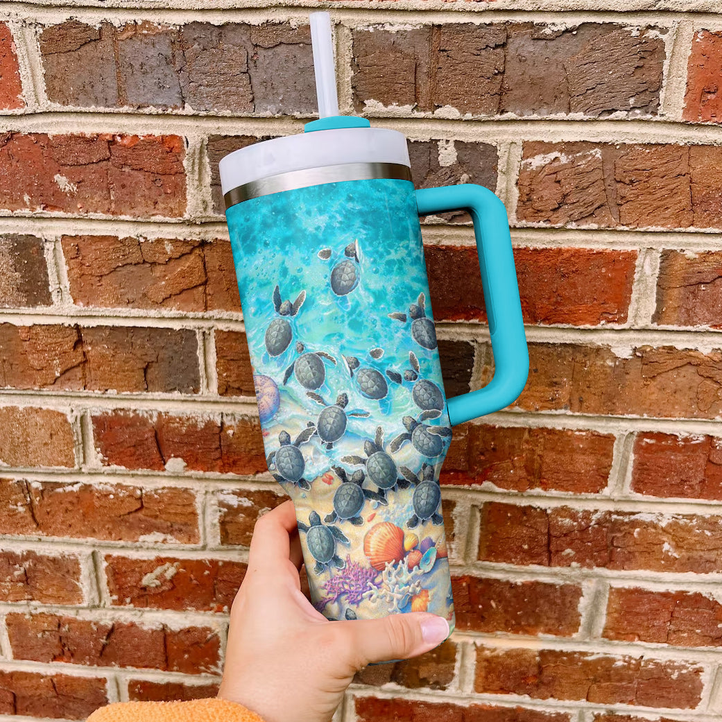 Spheregoods Tumbler Ocean Tides & Turtles