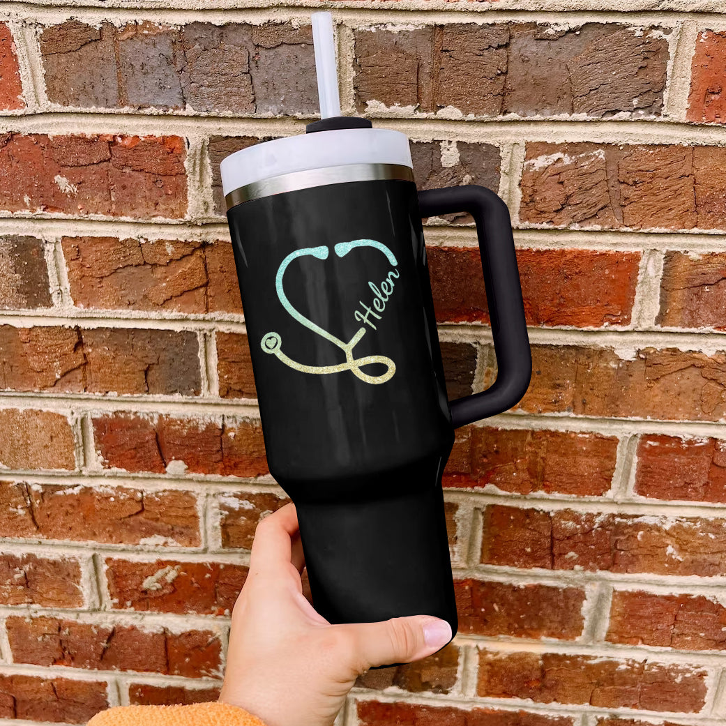 Spheregoods Personalized Tumbler Stethoscope Heart