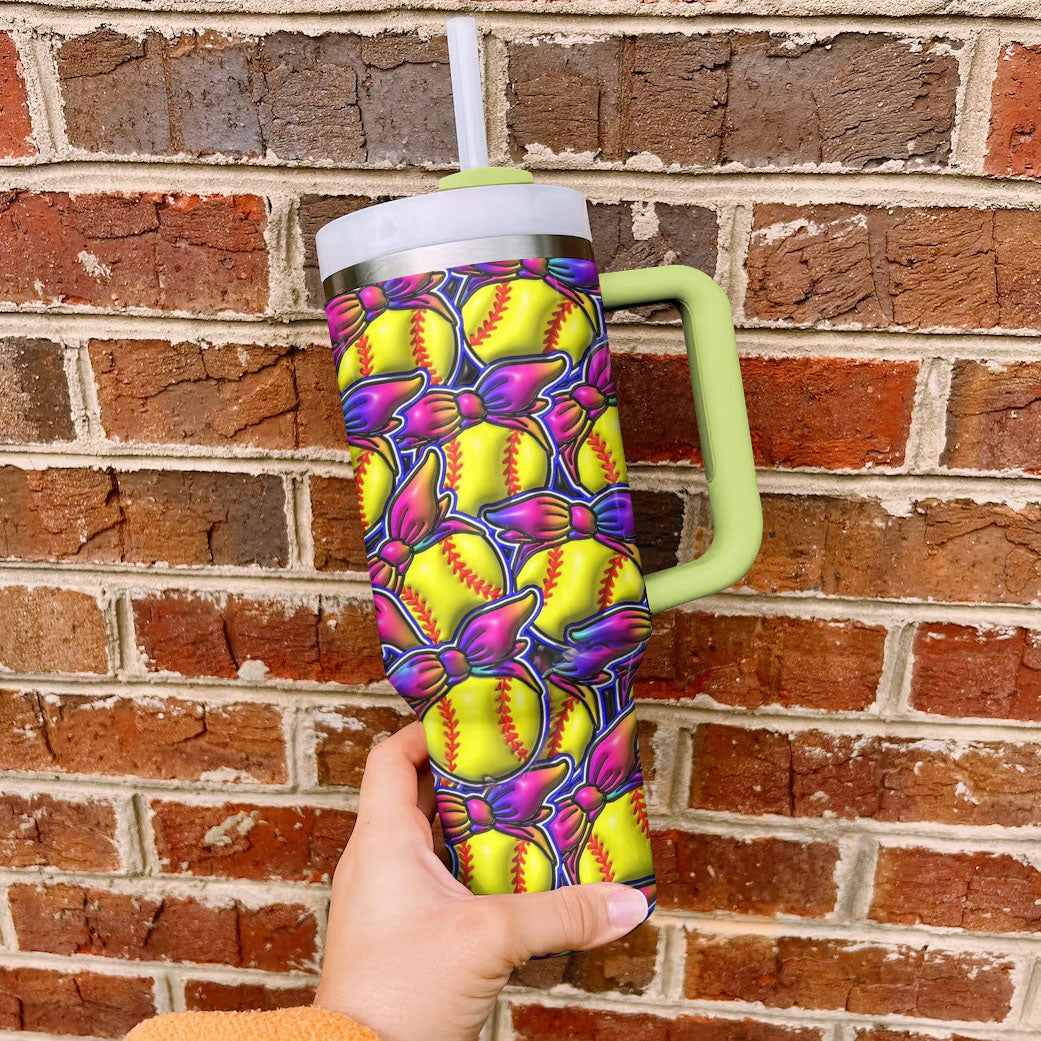 Spheregoods Tumbler Softball Sparkle