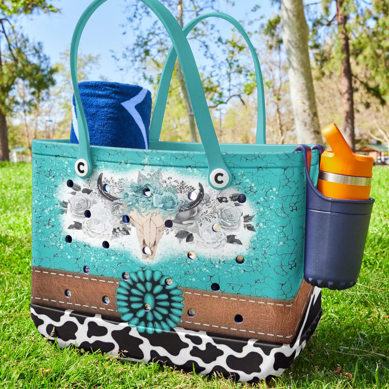 Spheregoods Cee™ Bag Turquoise Skull
