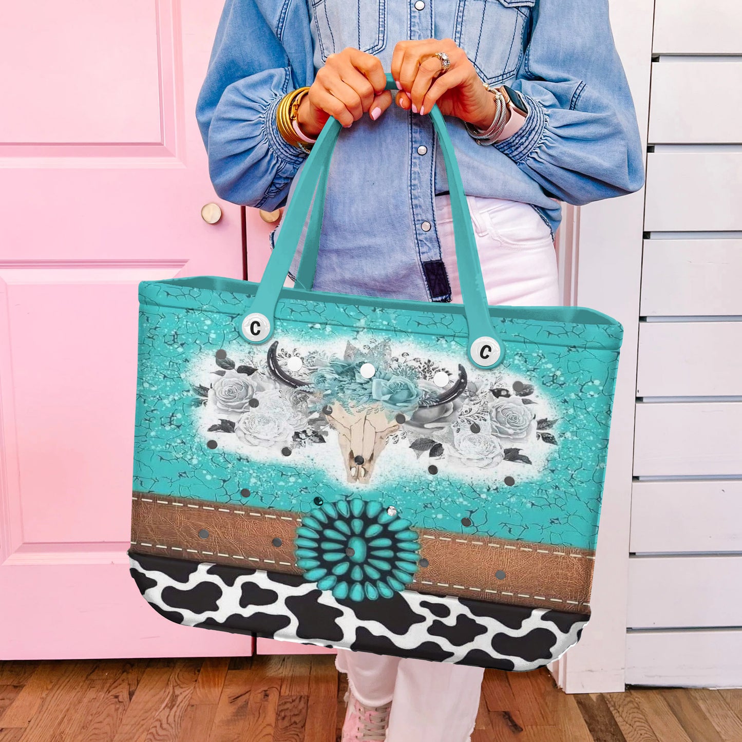 Spheregoods Cee™ Bag Turquoise Skull