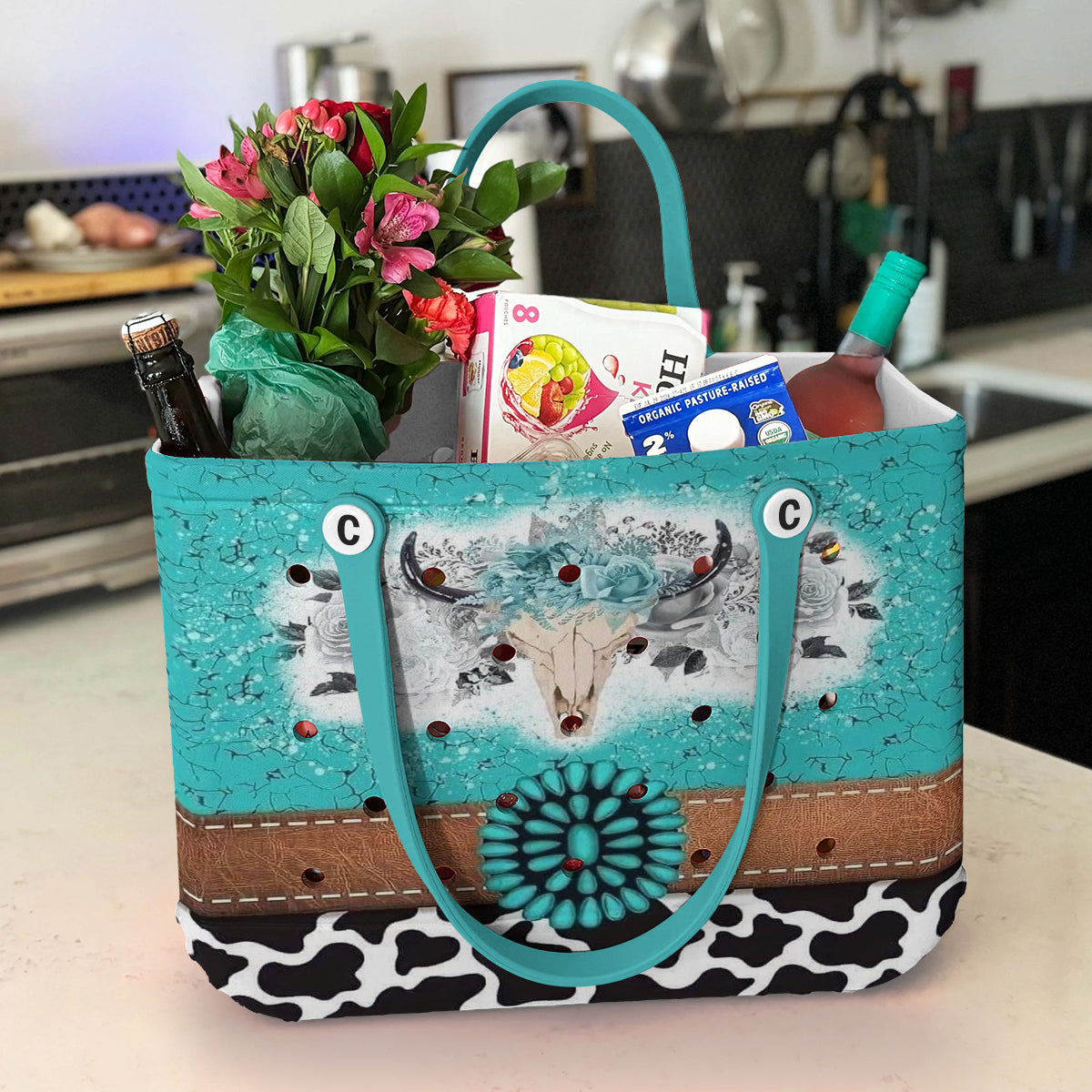 Spheregoods Cee™ Bag Turquoise Skull