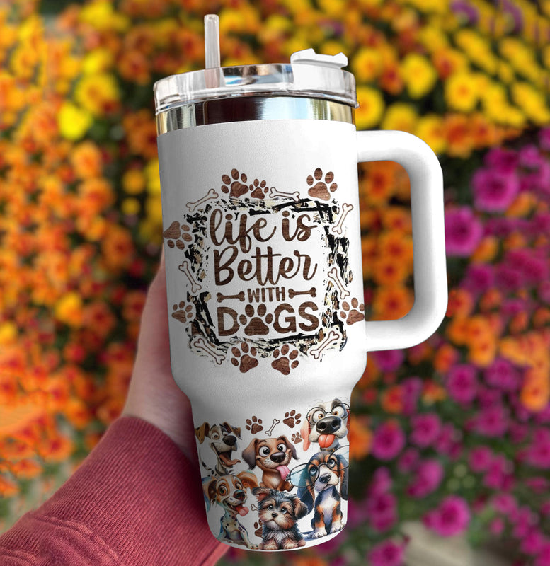 Spheregoods Tumbler Life is Better with Dogs