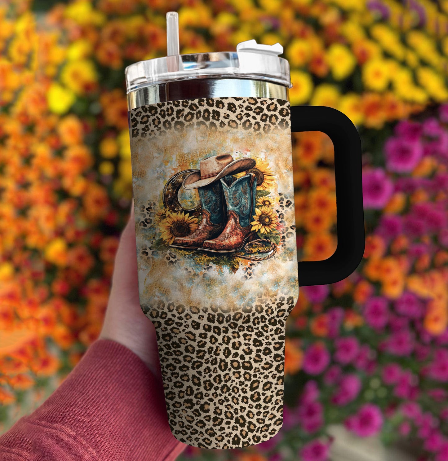 Spheregoods Tumbler Western Sunflower Charm
