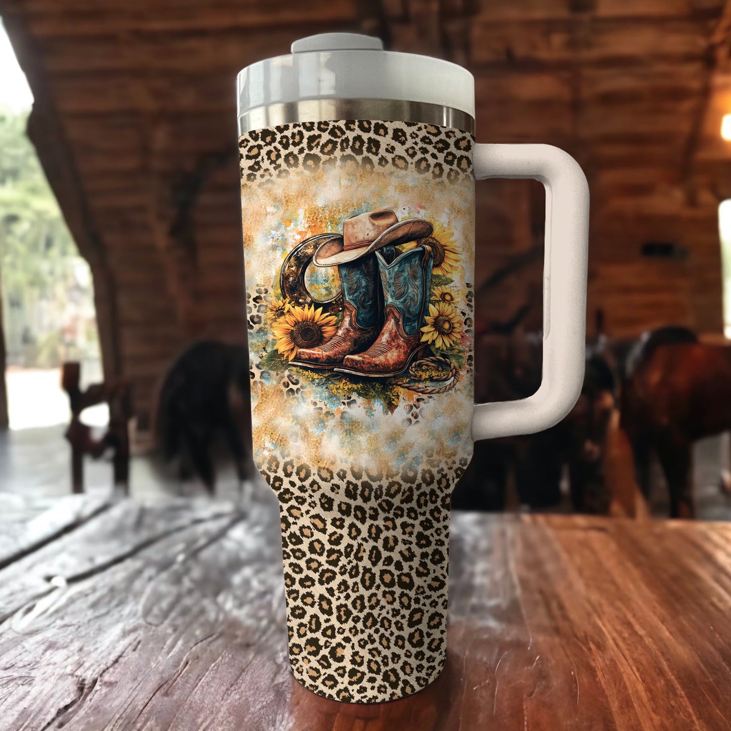 Spheregoods Tumbler Western Sunflower Charm