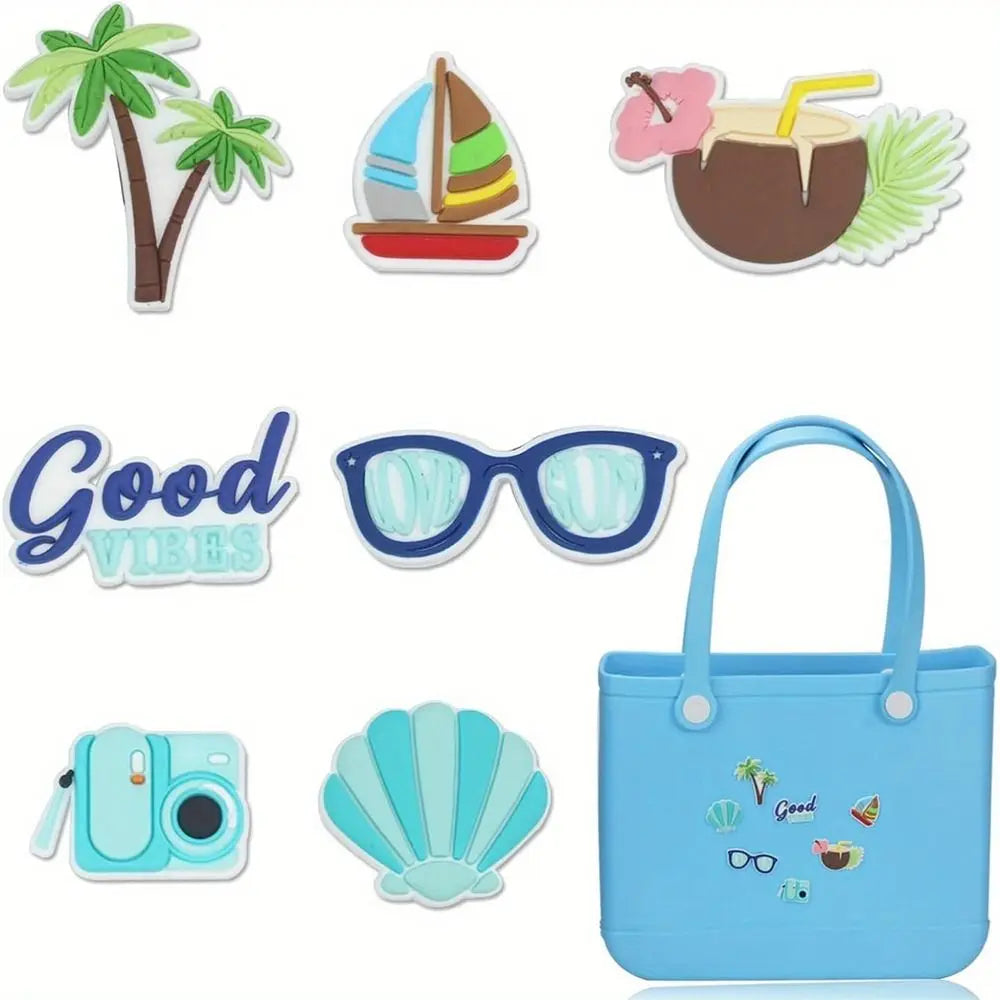 Spheregoods 6pcs Starfish & Shell Bag Charms