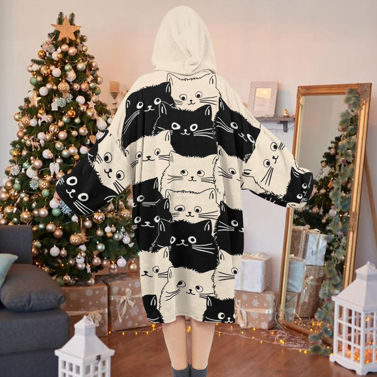 Spheregoods Huggie Blanket Cozy Cat Haven