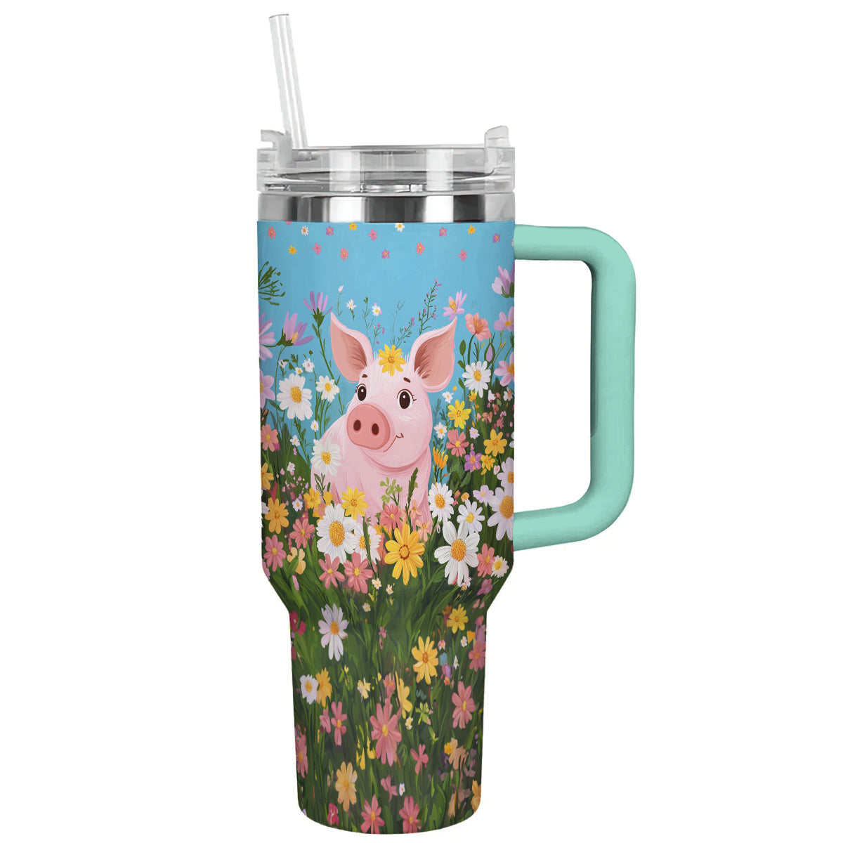 Spheregoods Tumbler Piggy Blooms