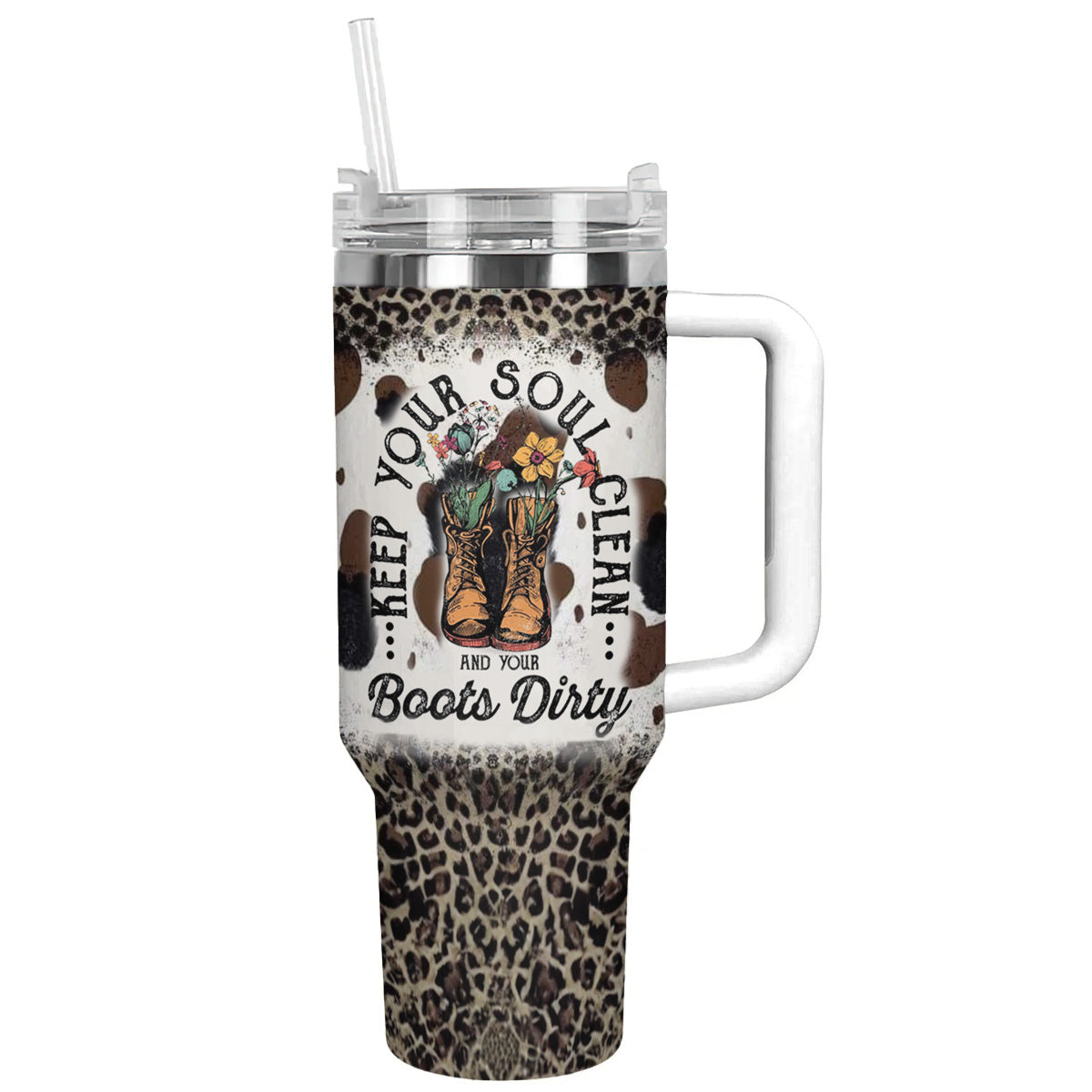 Spheregoods Tumbler Clean Heart, Dirty Boots