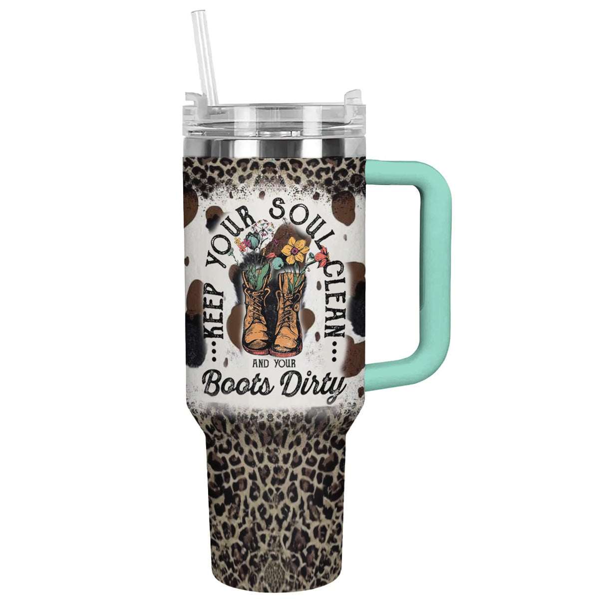 Spheregoods Tumbler Clean Heart, Dirty Boots