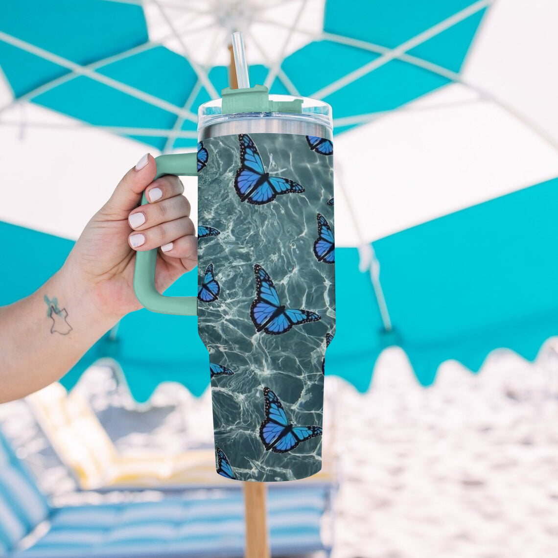 Spheregoods Tumbler Ocean Whisper Wings