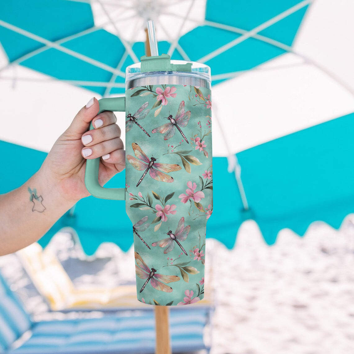 Spheregoods Tumbler Dragonfly Days of Summer