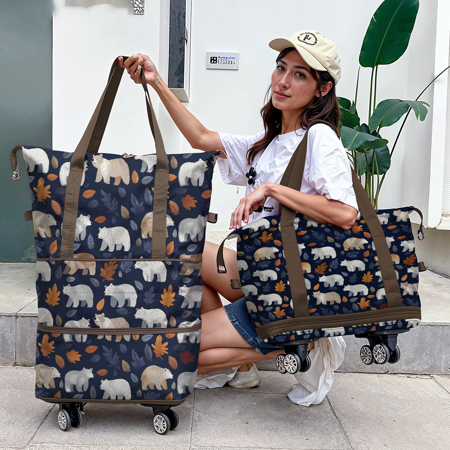 Spheregoods™ Luggage Bag Beary Autumn