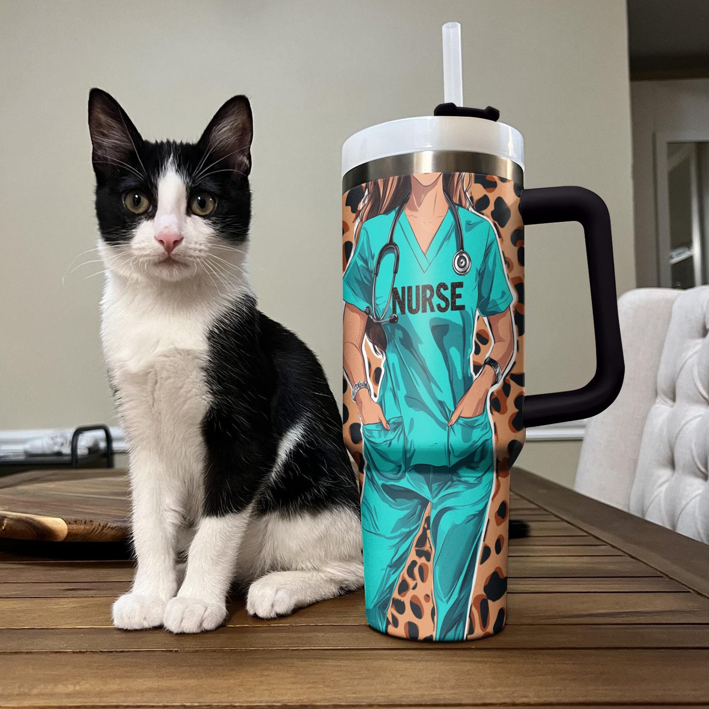 Spheregoods Personalized Tumbler Heart n Nurse