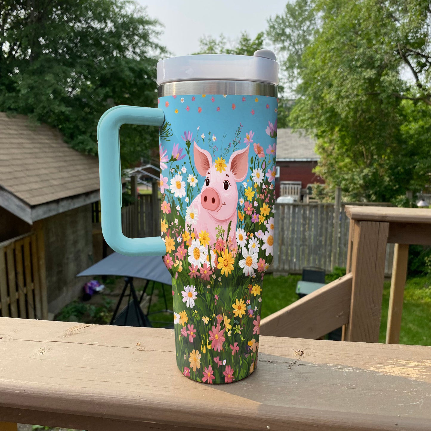 Spheregoods Tumbler Piggy Blooms