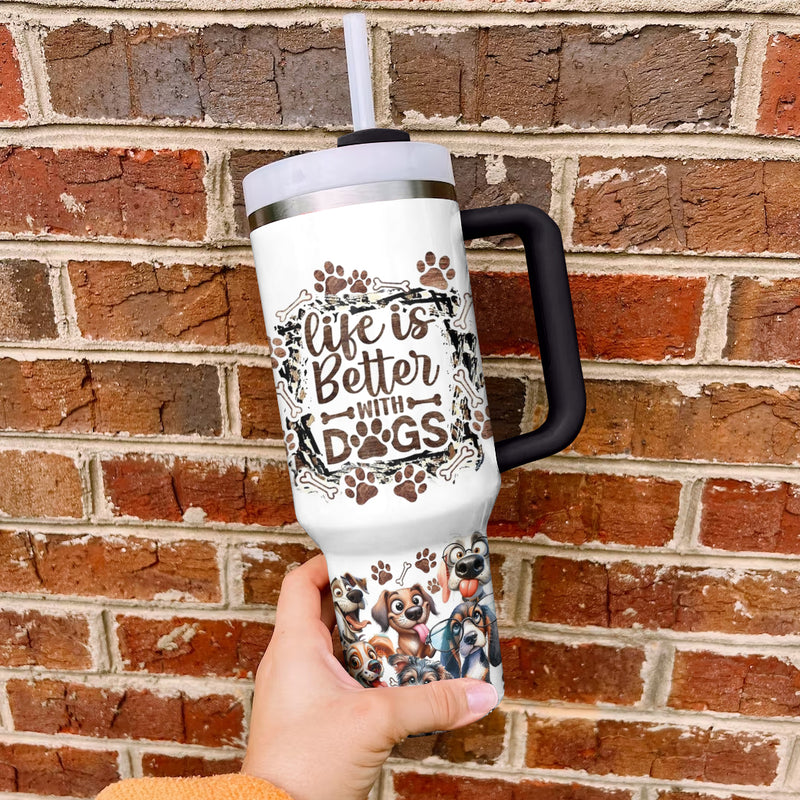 Spheregoods Tumbler Life is Better with Dogs